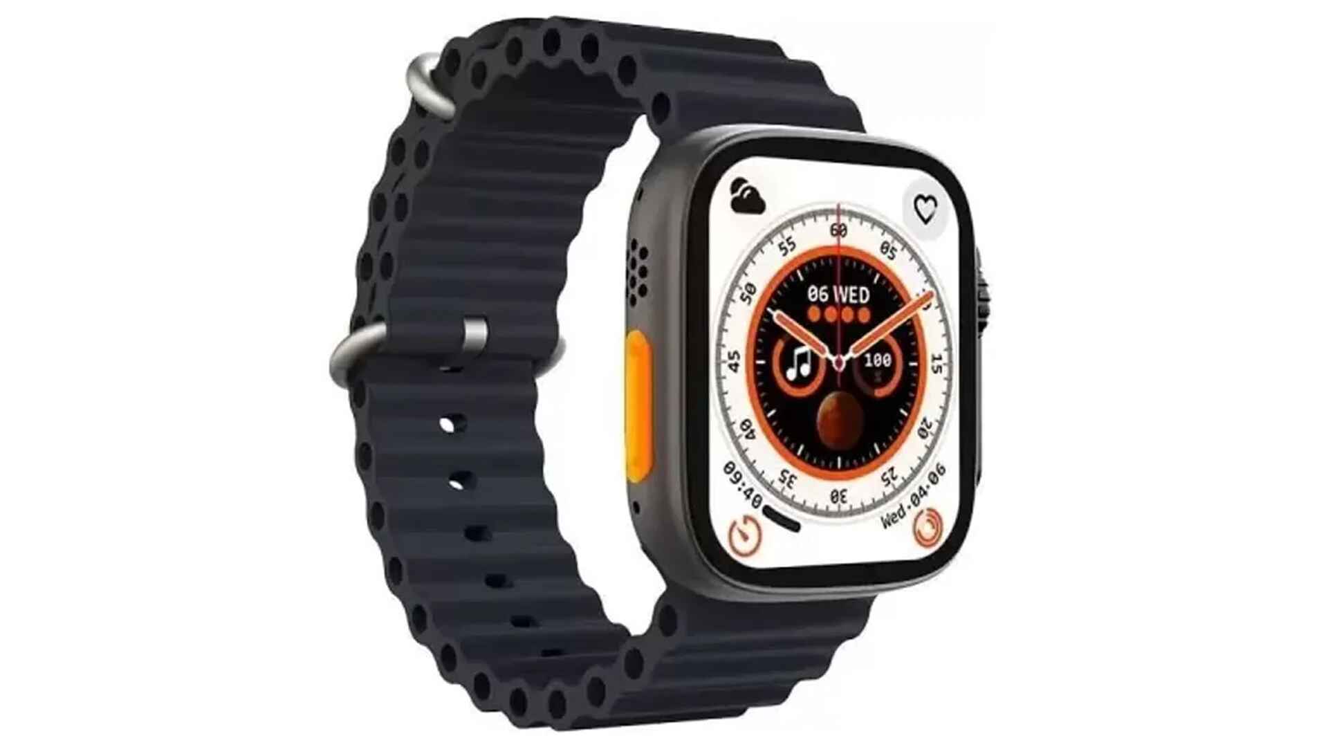 T800 Ultra Smart Watch & Wireless Charger Smartwatch Series 8 (Black Strap, Free Size)